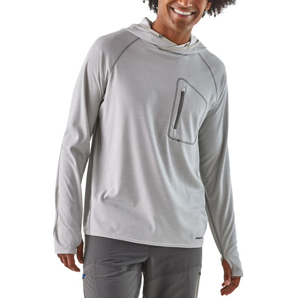 Patagonia Sunshade Technical Hoody Tailored Grey Model Patagonia Sunshade Technical Hoody Tailored Grey Model